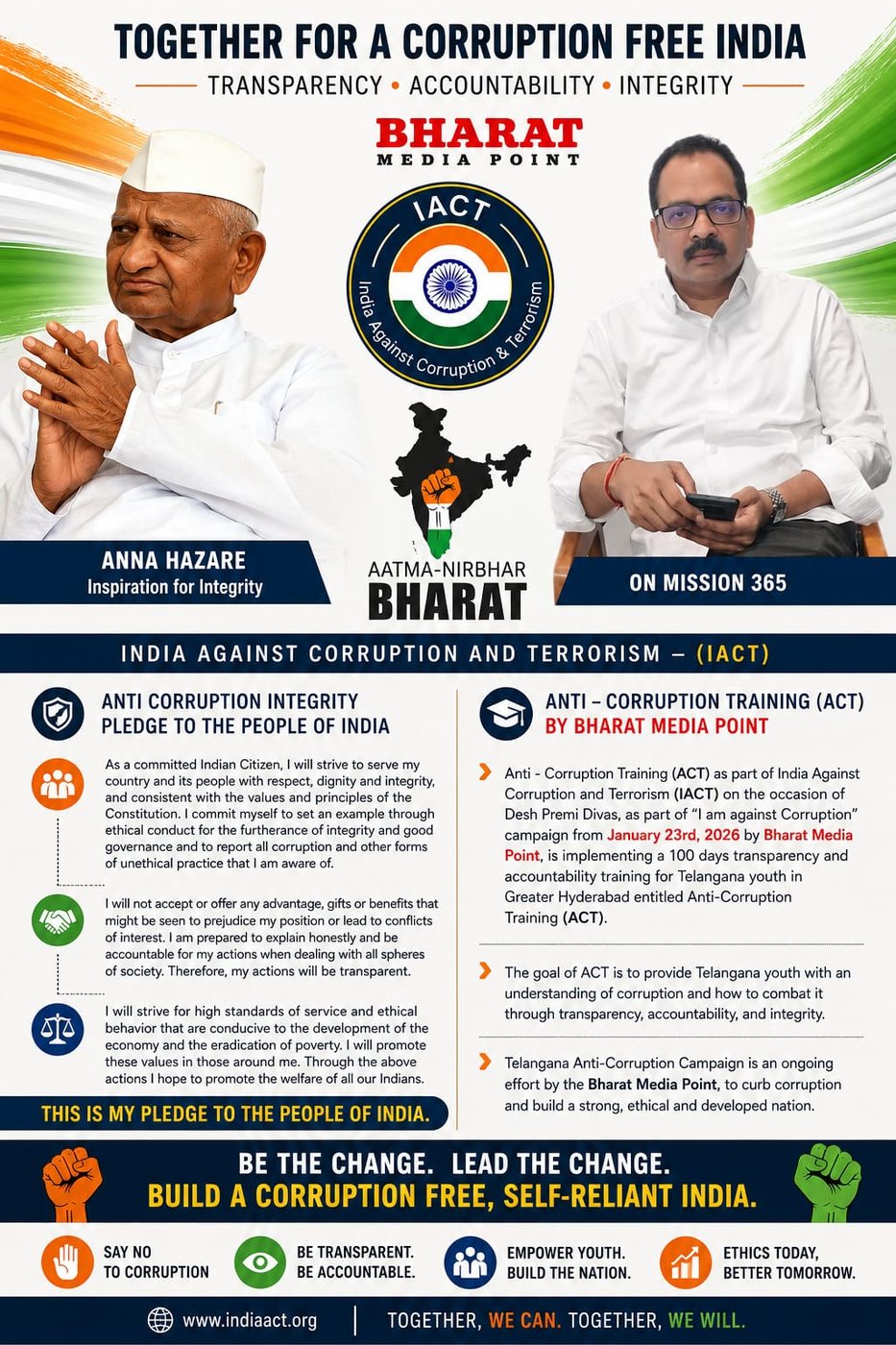Anti-corruption integrity pledge and ACT training campaign